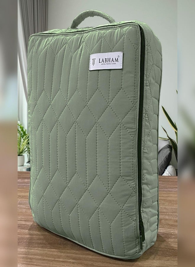 LABHAM® Azure King Size Bedcover Set - 300GSM Ultra Sonic Quilted, (90"x108") Super Soft, Durable, Easy Care, Bedspread with 2 Pillow Covers & Storage Bag (SAGE Green) - Image 5