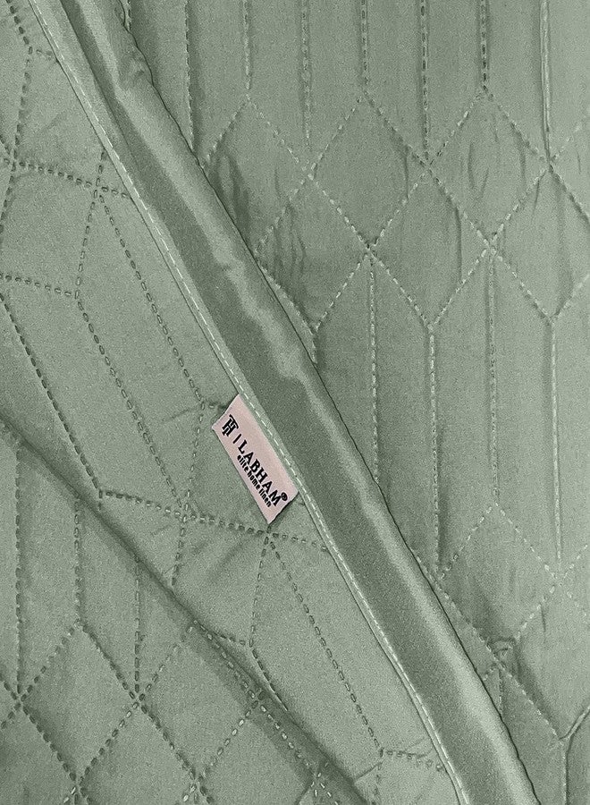 LABHAM® Azure King Size Bedcover Set - 300GSM Ultra Sonic Quilted, (90"x108") Super Soft, Durable, Easy Care, Bedspread with 2 Pillow Covers & Storage Bag (SAGE Green) - Image 4