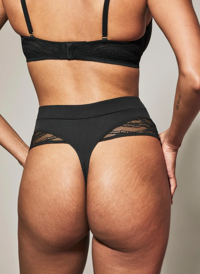 KBX Ann Summers Charlotte High-Waisted Thong Black