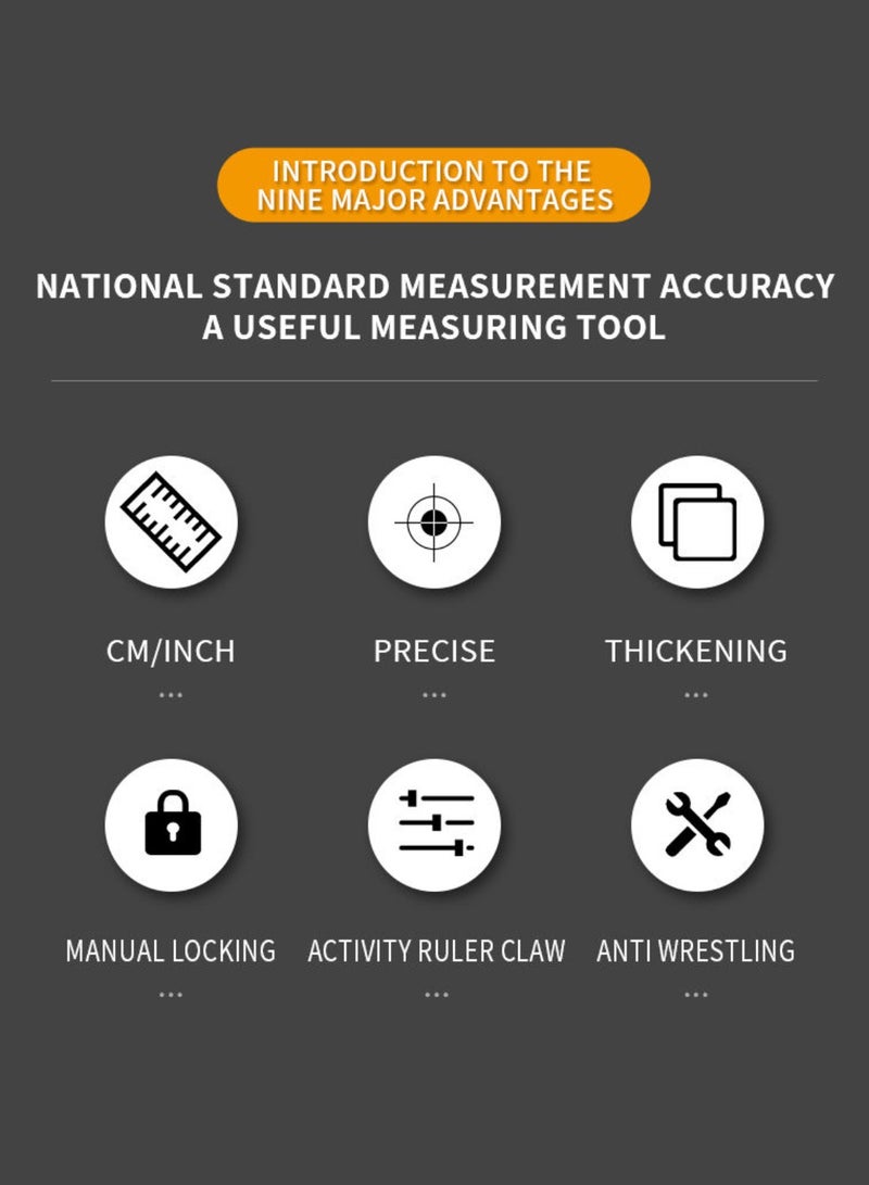 جي دي أس شريط قياس قابل للسحب السائبة 3m شريط قياس صغير جيب بوصة صغيرة وقياس متري لمزايا حزب البناء ، وعملية عناصر عيد الميلاد ، هدايا الرجال (الأصفر والأسود) - Image 5