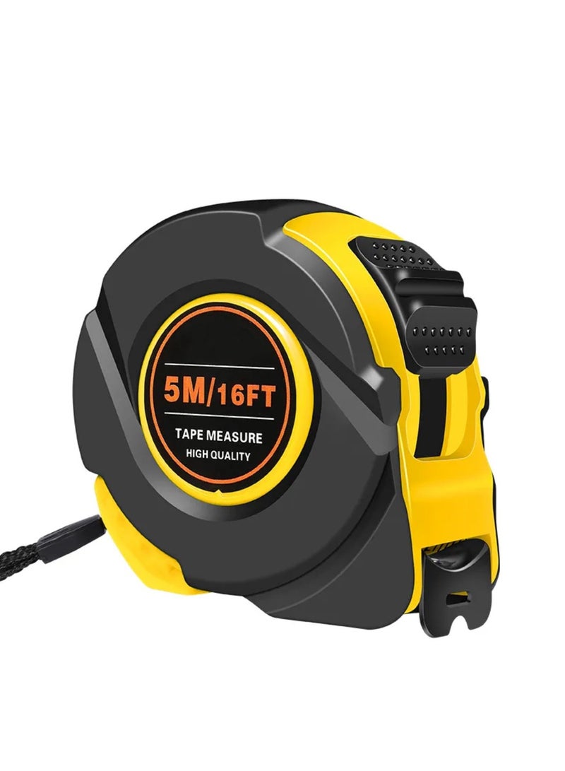 جي دي أس شريط قياس قابل للسحب السائبة 3m شريط قياس صغير جيب بوصة صغيرة وقياس متري لمزايا حزب البناء ، وعملية عناصر عيد الميلاد ، هدايا الرجال (الأصفر والأسود) - Image 3