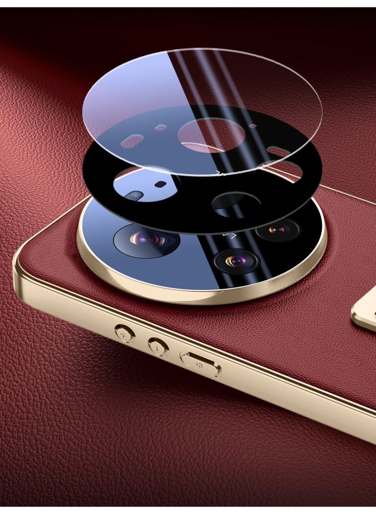general Leather Case for Xiaomi 17 Ultra, Electroplated Gold Edge Luxury Mini Kickstand Cover Camera Protection Thin Shell - Image 4