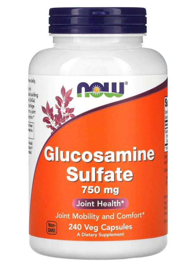 now Glucosamine Sulfate 750 mg 240 Veg Capsules