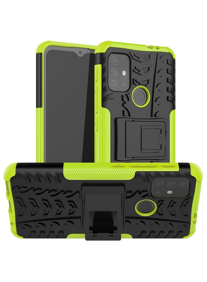 S-TOP Case For Motorola Moto G30 Tire Texture Shockproof TPU+PC Protective Case with Holder - Image 1