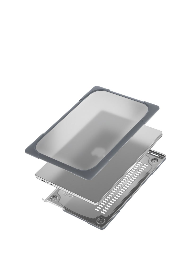 GULFLINK - Hard Shell Case Cover with Kickstand Shockproof Function for MacBook Air 2022 (A2681) 13.6inch Grey - Image 1