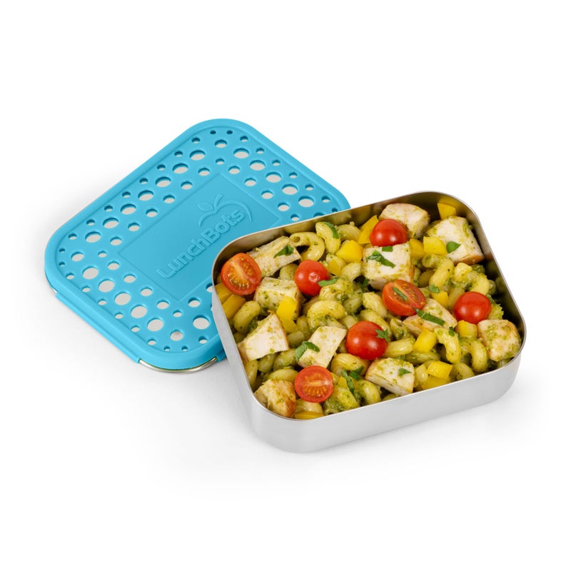 LunchBots Medium Uno Stainless Steel Sandwich Container - Open Design for Wraps - Salads or a Small Meal - Eco-Friendly - Dishwasher Safe and BPA-Free - Stainless Steel - Image 2