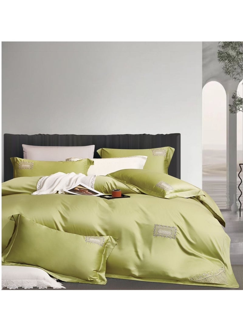 Duoduo home Light Luxury Tencel duvet cover set  , high quality king size ,4pcs set with duvet cover 220*240cm and bedsheet and 2pcs pillow cases new model  - Image 1