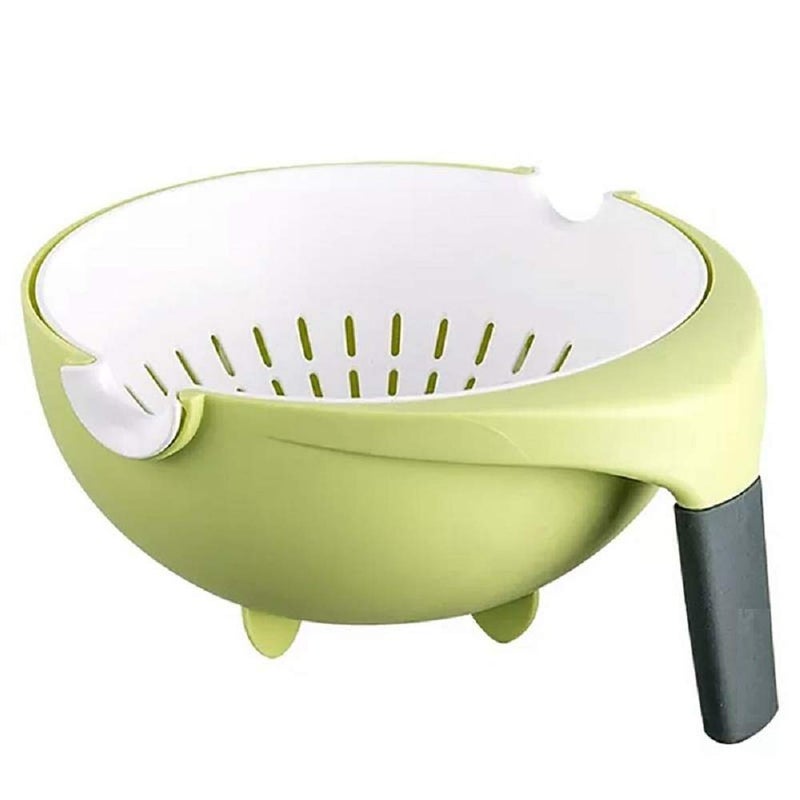 Param DoubleLayer rotatable Drain Bowl and Basket for Cleaning Washing Mixing Fruit and Vegetable Fruit Bowls - Image 1