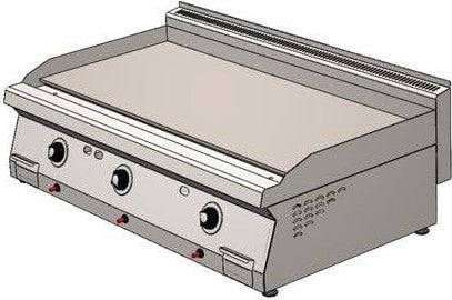 CSA Inox Karacasan Industrial 700 Series Countertop Natural Gas Flat Plate Grill  - Image 1