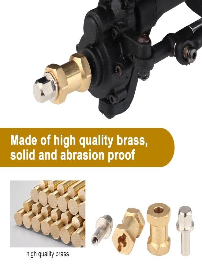HobbyPark RC Brass Spacers 12mm Wheel Hex Hubs Extenders for 1/10 RC Crawler Axial SCX10 Wheels Extension Hex Drive Adapter (18mm) - Image 2