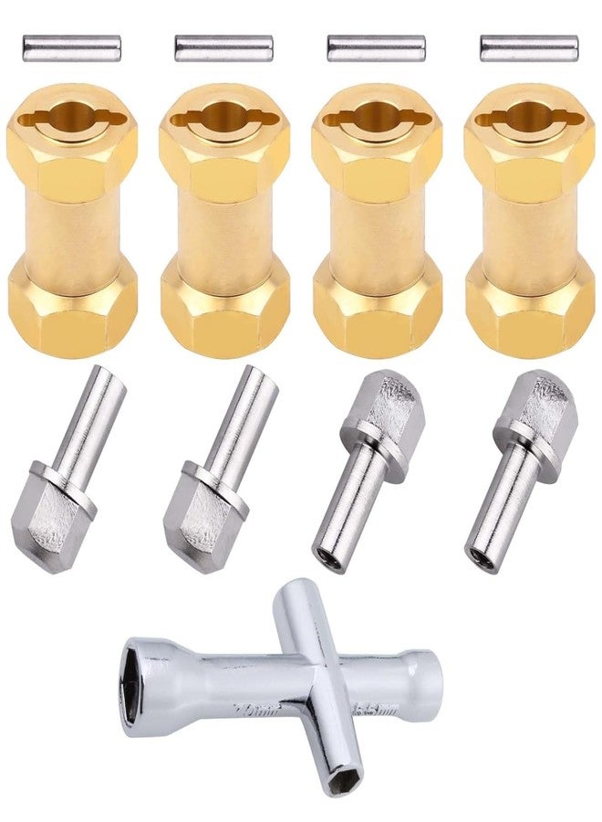 HobbyPark RC Brass Spacers 12mm Wheel Hex Hubs Extenders for 1/10 RC Crawler Axial SCX10 Wheels Extension Hex Drive Adapter (18mm) - Image 1