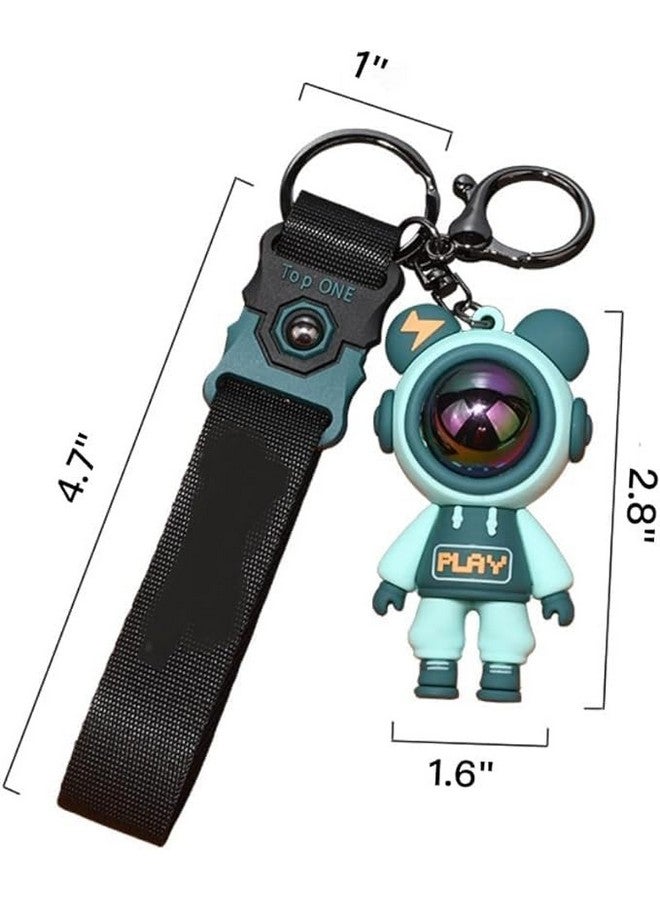 Epsilon مفتاح مزدوج على شكل رائد فضاء إبسيلون - سلسلة مفاتيح سيليكون متعددة الاستخدامات لشخصيات كرتونية لطيفة للأولاد والبنات - حلقة مفاتيح مثالية للمنزل، حقائب الطلاب، المحافظ، وإكسسوارات السيارات - Image 4