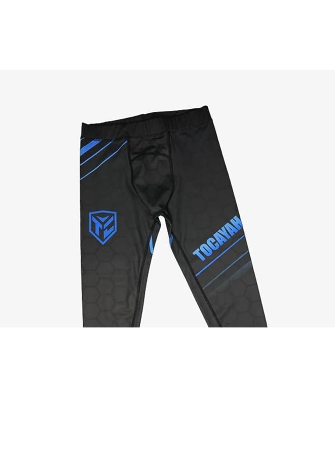 TOCAYAH Tocayah Octagon Spats Jiu Jitsu Spats Tights | Mens Compression Base Layer Leggings Workout Martial Arts Pants - Image 3