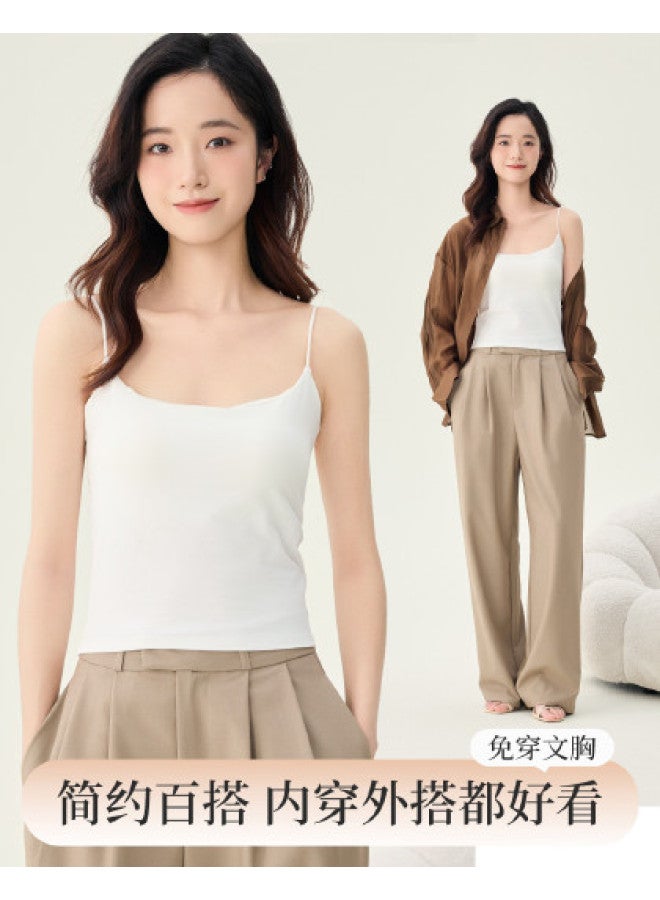 MIIOW U-Neck Thin Straps High Elasticity Padded Back-Smoothing Camisole Undershirt - Image 1