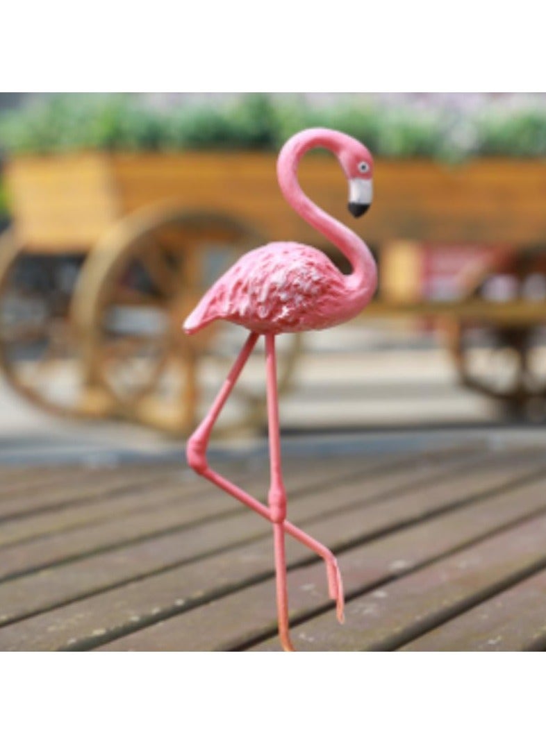 LOULUEN Vintage Flamingo Sculpture For Home Decor
