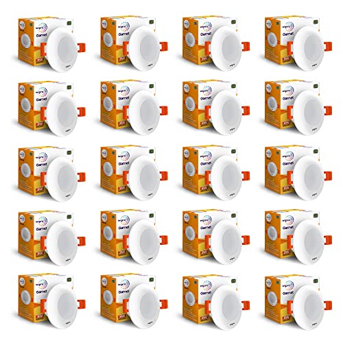 Wipro Garnet 3W Led Mini Downlight for Home & Cabinet| Cool Day White (6500K) | Compact Design with 120° Beam Angle | Recessed Down Light for False Ceiling | Cutout - 2.3 Inch | Pack of 20 - Image 1