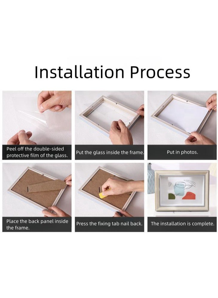 Generic - Pack of 2, A4 Photo Frame, Minimalist Rectangular Photo Picture Frame, 21x30centimeter, Wide Frame Black - Image 1