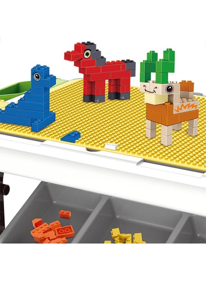 Kikibebe Multifunctional 300pcs Building Block Table Set with Chair, Storage Bins, and Educational Toys for Kids – Creative Play & Learning Space - Image 3