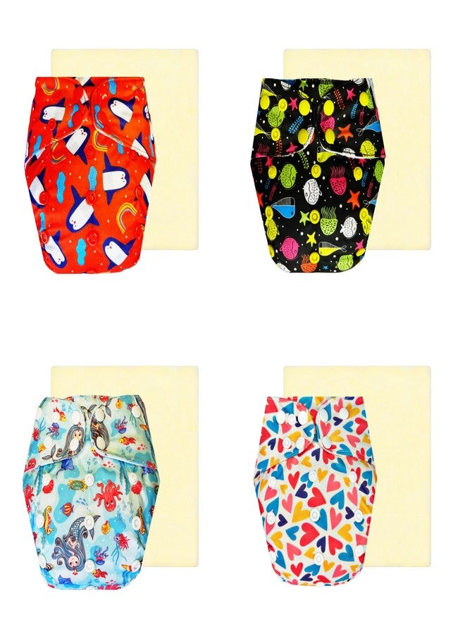 Dumbledo Elite Cloth Diaperwith Magical Soaker (Pack of 4) | Snug Fit | Reusable & Washable | Quick Dry | Ideal for Toddlers | 3 Months - 3 Years | Unisex Baby - Image 1