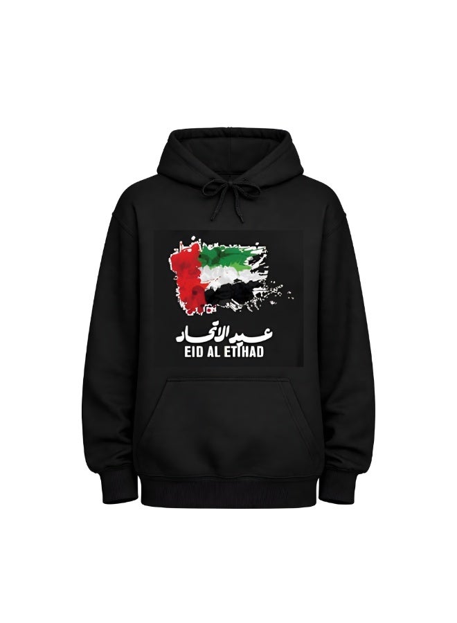 Eid Al Etihad Unisex Cotton Pullover Hoodie With Soft And Comfortable Hoodie For Men And Women–Perfect For Eid Al Etihad Celebrations - Image 1