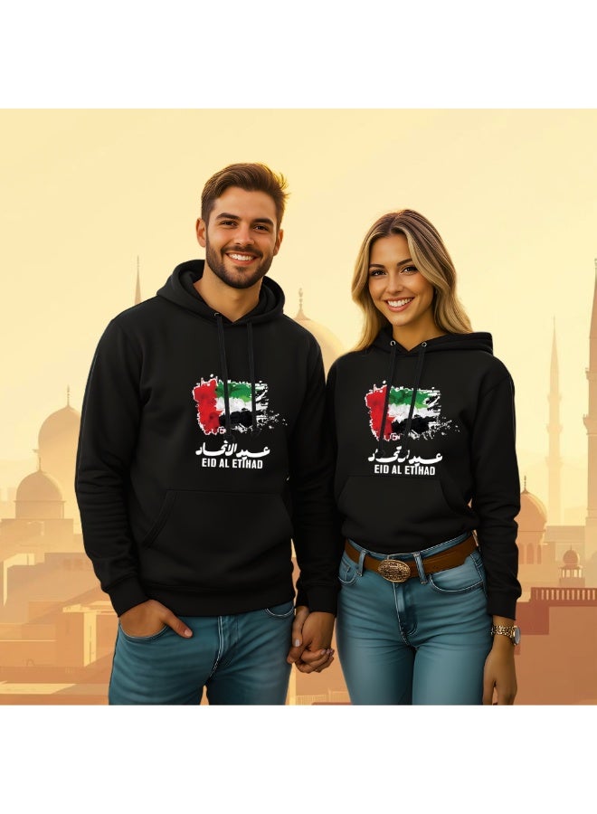 Eid Al Etihad Unisex Cotton Pullover Hoodie With Soft And Comfortable Hoodie For Men And Women–Perfect For Eid Al Etihad Celebrations - Image 2