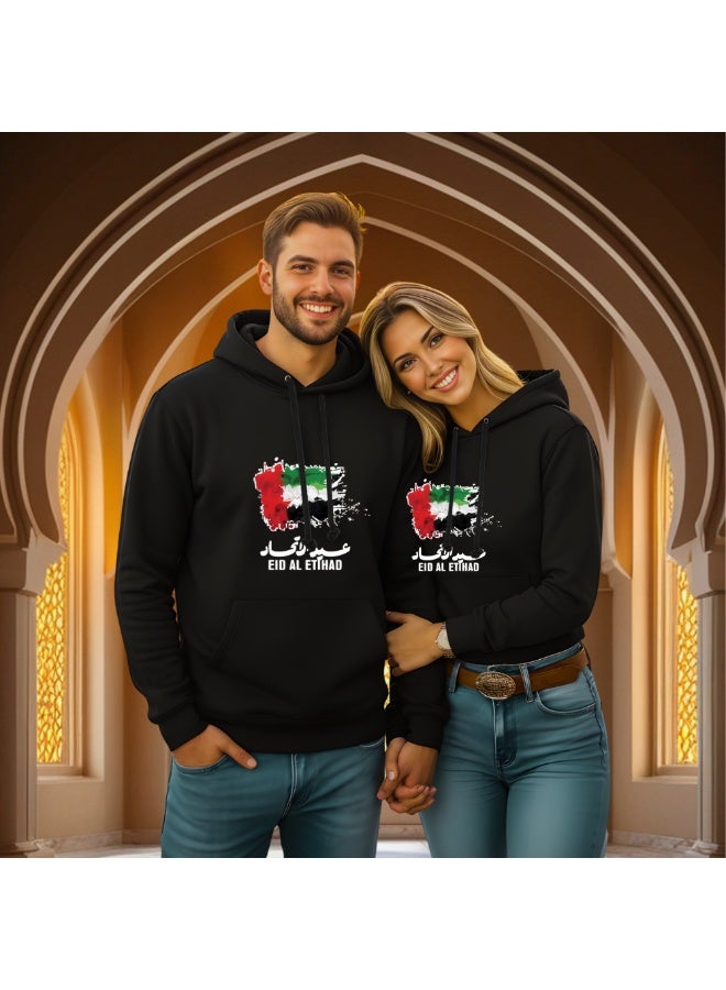Eid Al Etihad Unisex Cotton Pullover Hoodie With Soft And Comfortable Hoodie For Men And Women–Perfect For Eid Al Etihad Celebrations - Image 5