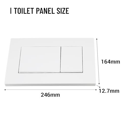 PuritySage Dual Flush Wall Hung Toilets Water Tank Flush Plate,Compatible with Geberit Sigma 30-115.883.KJ.1,Toilet Tank Replacement Part with Save water,Easy Installation(White-S) - Image 4