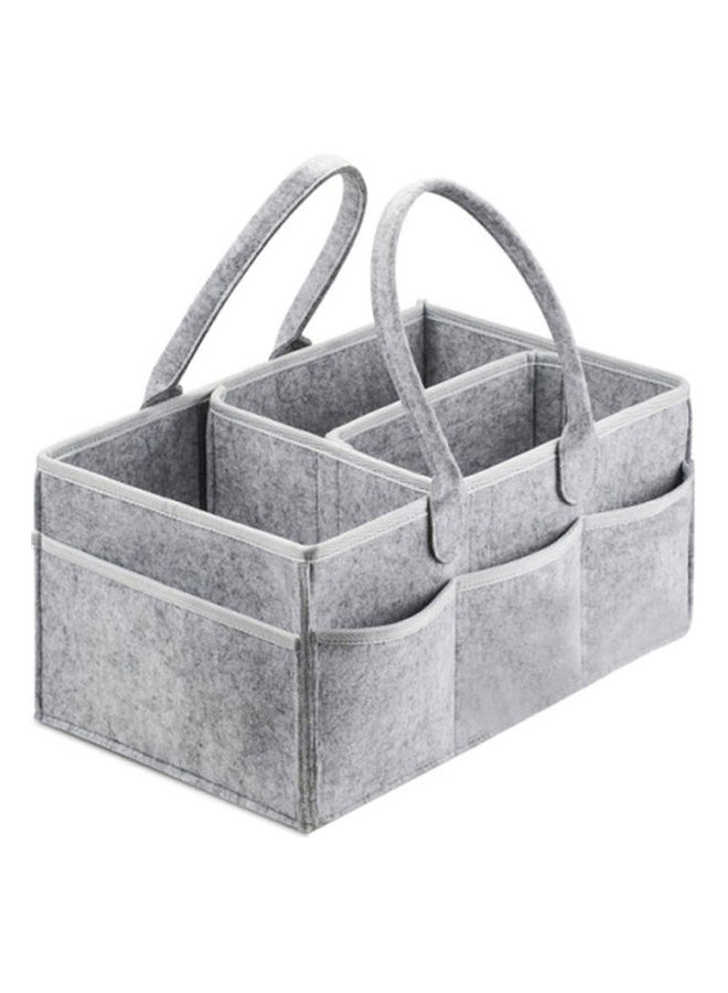 Portable Sturdy Exterior Baby Diaper Caddy Organizer With Additional Side Pockets - Image 1