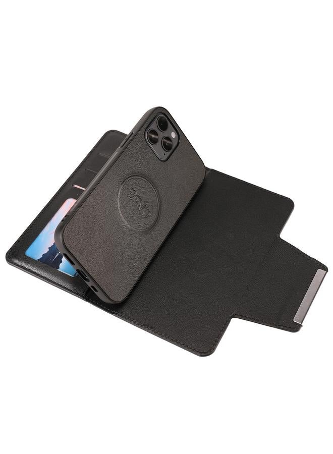 زبون جراب لهاتف iPhone 12 mini، جراب جلدي أفقي مغناطيسي قابل للفصل رفيع للغاية مع فتحة للبطاقات ومحفظة - Image 5