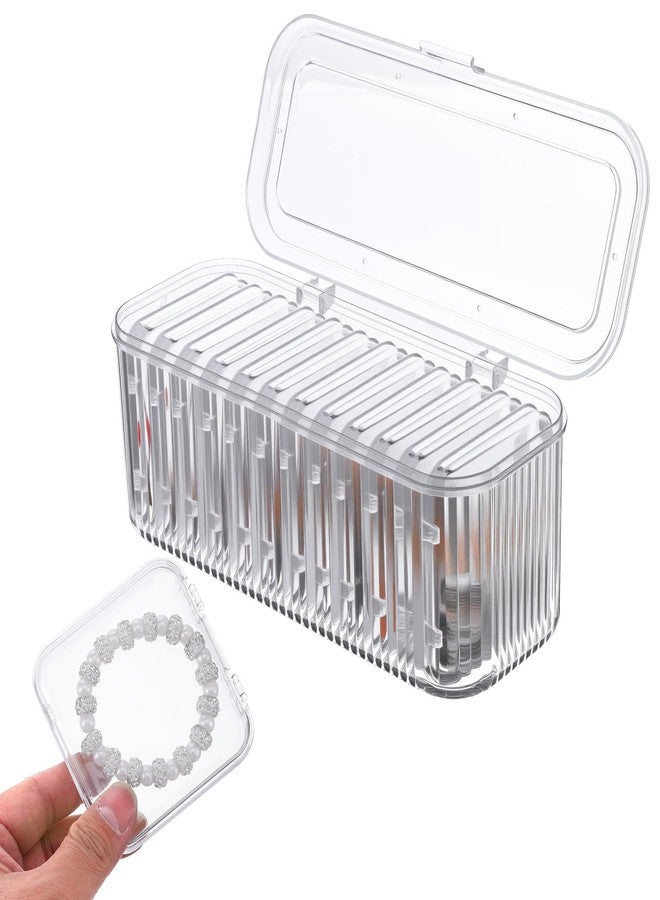 AojSup Acrylic Jewelry Box Organizer with 12 Portable Cases - Clear Jewelry Organizers and Storage for Bracelets, Earrings, Rings, Necklaces, Travel-Friendly Display Case - Image 1