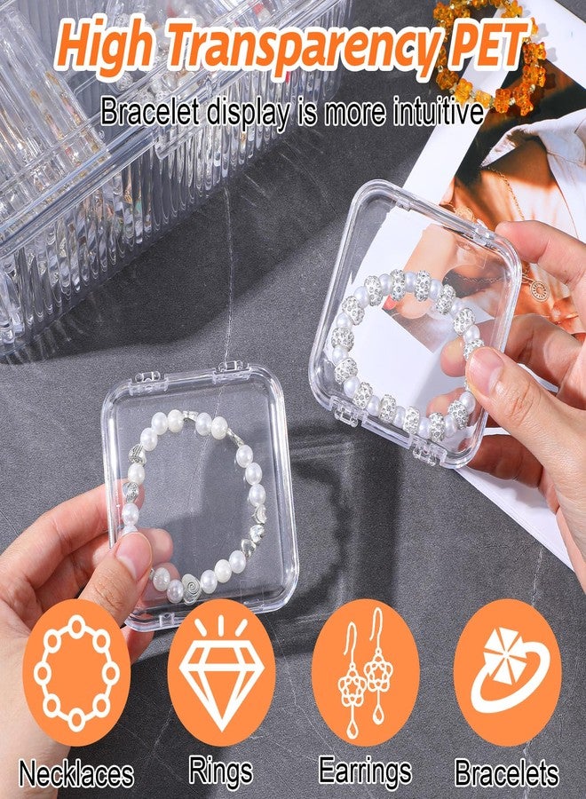 AojSup Acrylic Jewelry Box Organizer with 12 Portable Cases - Clear Jewelry Organizers and Storage for Bracelets, Earrings, Rings, Necklaces, Travel-Friendly Display Case - Image 3