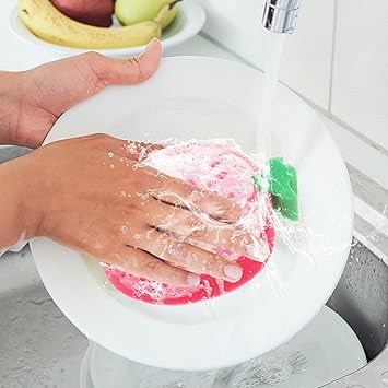 Healifty Shower Sponge 4pcs Cute Fruit Shaped Bath Sponge Bath Brushes Sponges Scrubbers Bathing Tools for Kids Children Mango HoneyDew Melon Orange Strawberry - Image 5