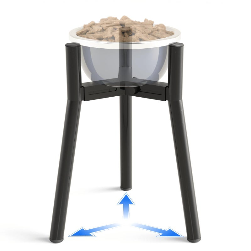 TIDANT Dog Bowl Stand for Large Dogs, Adjustable Width 7-10.6" Elevated Dog Bowlsï¼Œ13.7in Tall Raised Food Water Stand, Single Holder, Bowl Not Included - Image 1
