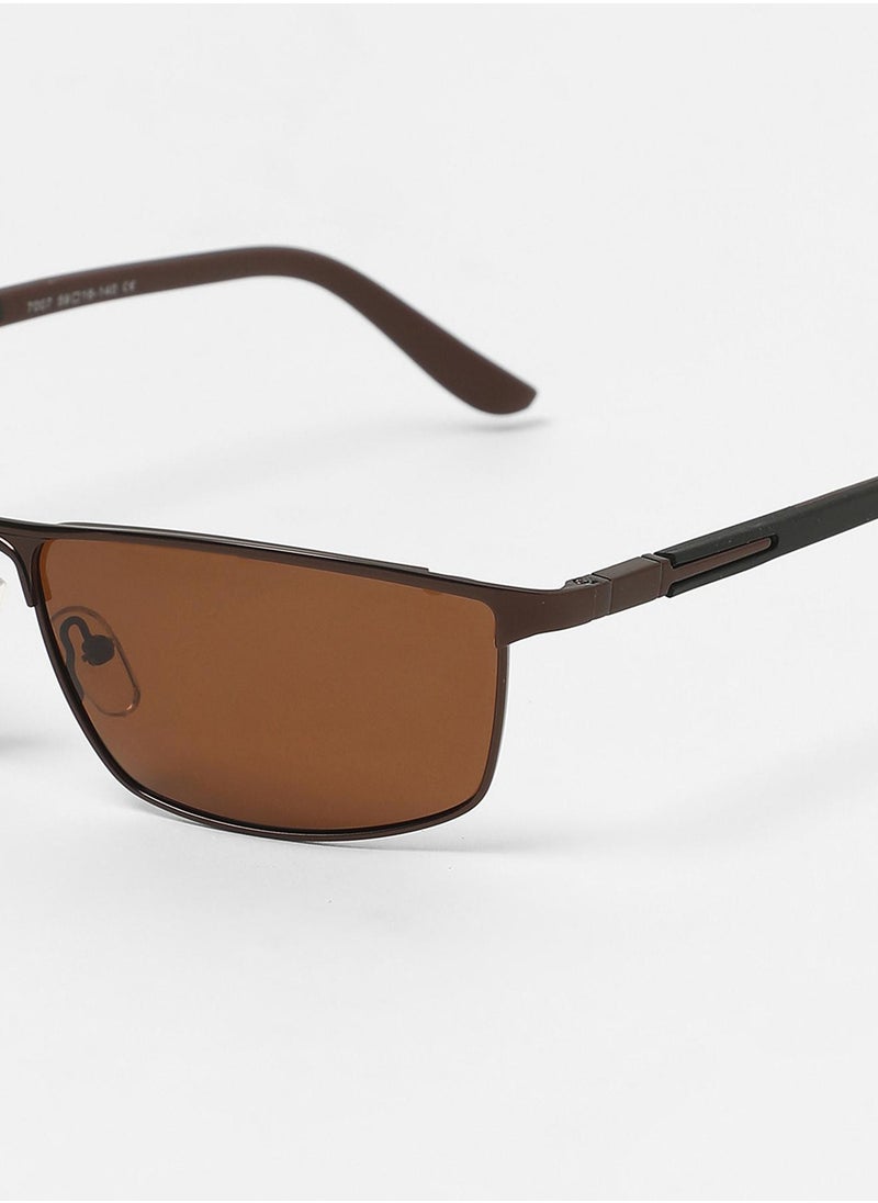The Sporty Browline Sunglasses - Chocolate Brown