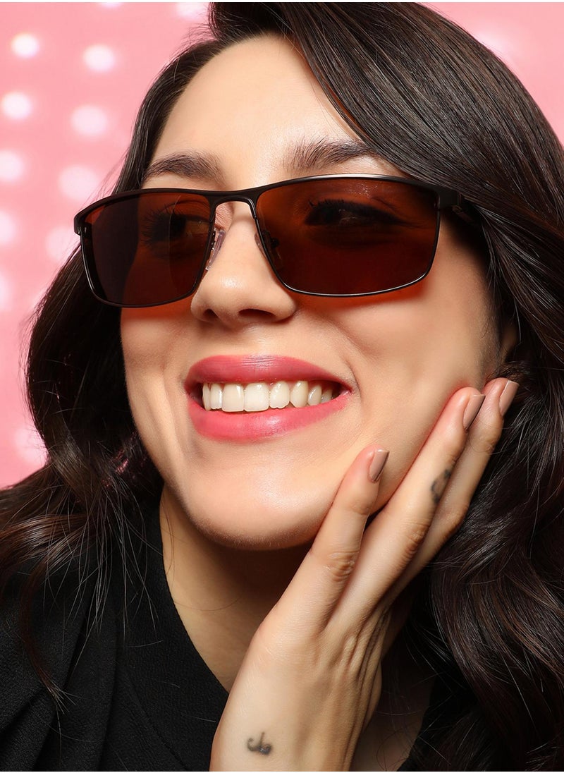 Haute Sauce The Sporty Browline Sunglasses - Chocolate Brown  - Image 3