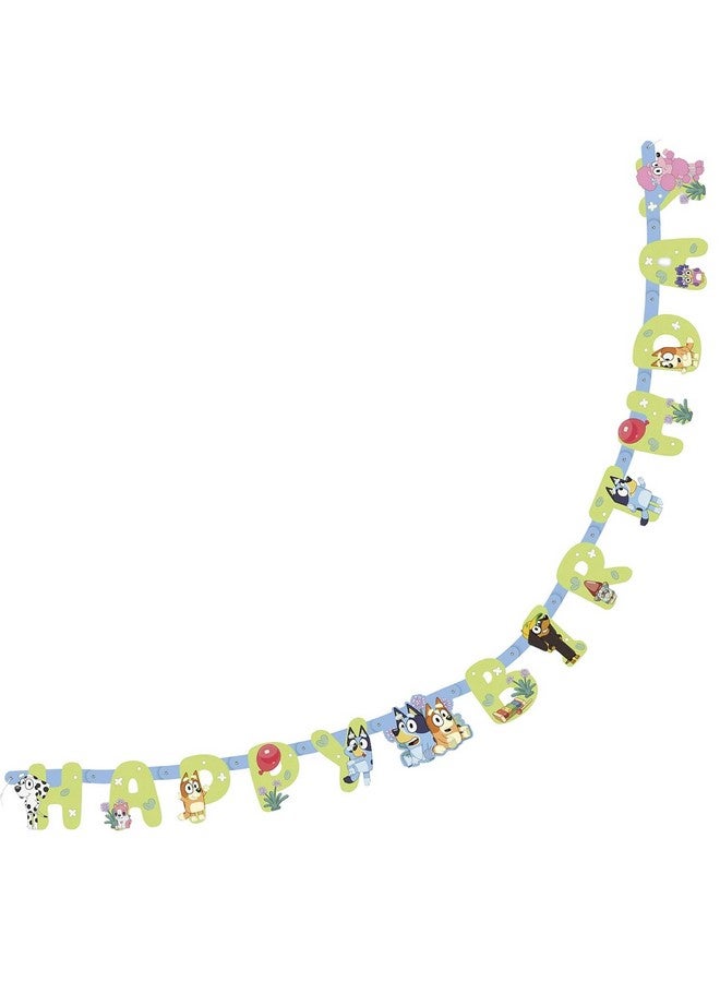 Unique Multicolor Paper Jointed Banner (Pack of 1) - 6 ft. - Adorable Bluey Design, Perfect Decoration For Birthday Parties, Themed Events, & Celebrations - Image 1