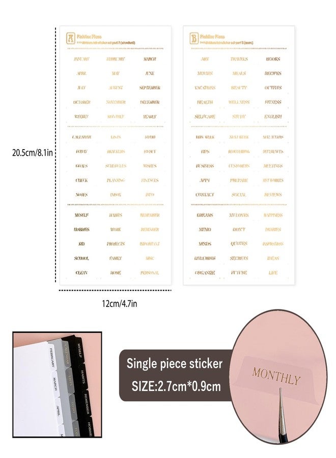 DY.2ten Clear Binder Dividers for 6-Holes Ring Binder, 1/7 Cut Tabs, A5 Size, Sturdy Plastic Dividers with 7 Tabs for School Office Home, 2 Sets, 14 Dividers, 2 Tab Stickers. - Image 4