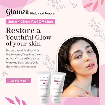 Glamza Unicorn Glitter Peel Off Mask Deep Cleansing Pore Black Head Blackhead Skin Care - Image 2