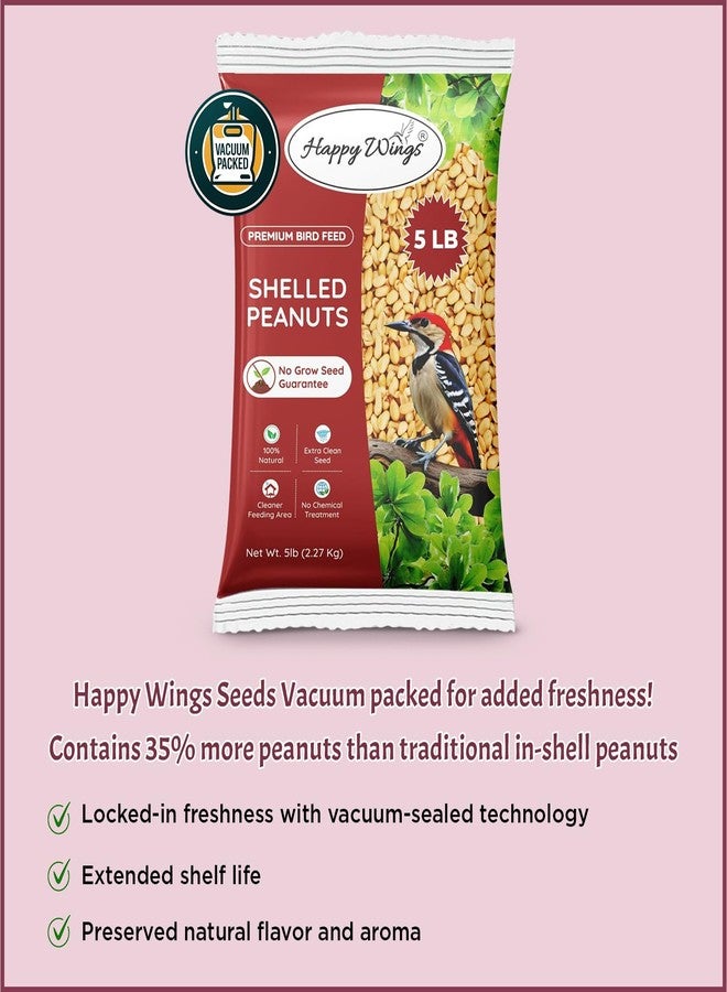 Happy Wings Peanut Seeds Shelled Wild Bird Food - 5 Pounds I Uncultivated Seeds I Wild Bird Seeds - Image 3