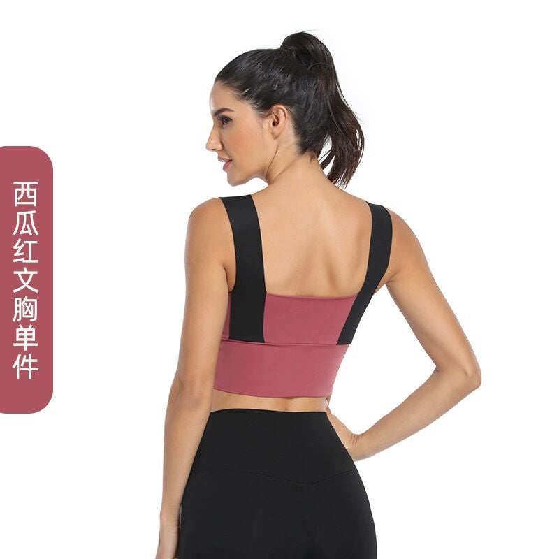 Colors Large Size Sports Underwear Women'S Chubby Girls Gather Beautiful Back Outer Wear Fitness Vest Shockproof Running Yoga Bra - Image 3