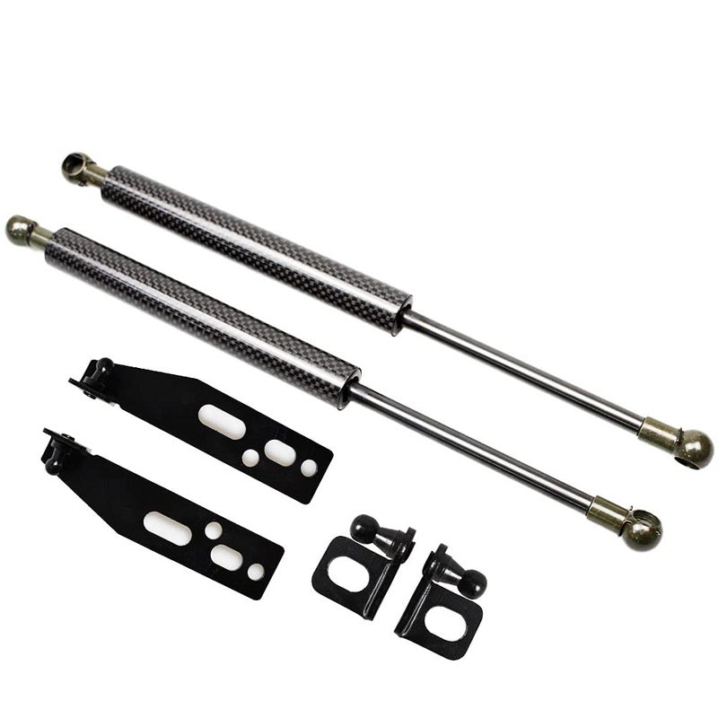 TSUBASA Lift Supports for Nissan JUKE YF15 20102019 Front Bonnet Hood Modify Carbon Fiber Gas Charged Shock Dampers Spring Struts Bar 2 PCS Black carbon fiber