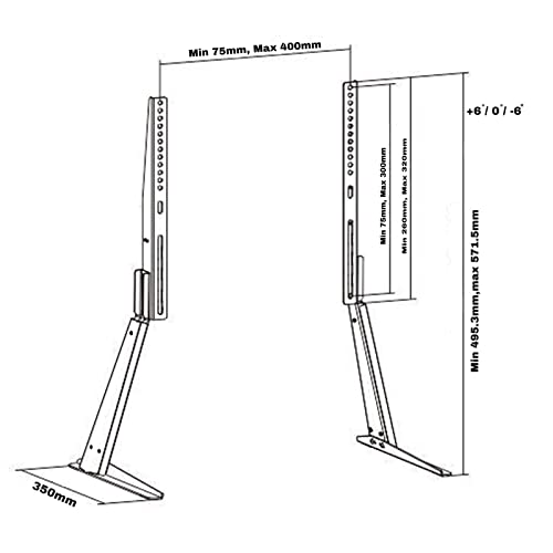 MYL MYL Universal TV Stand Base Tabletop VESA Pedestal Mount for LCD LED TV (for 17-37" TV) - Image 2