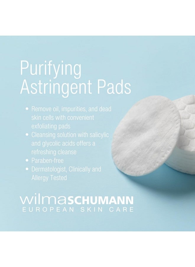 Wilma Schumann Purifying Astringent Pads for Face, Skin Exfoliating Pads with Salicylic Acid, Pack of 60 - Image 3