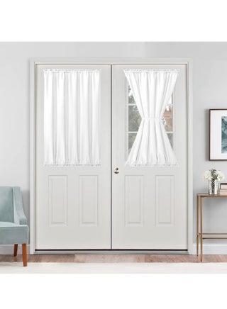 Door Curtains Privacy Blackout French 26 X 68 Inch Room Darkening Thermal Insulated Tie Up Shades Window for Bedroom 1 Panel gray - pzsku/Z8276CED90581E6C74C39Z/45/_/1696988952/389ea5ac-827d-459e-a76f-6ce66cbef455