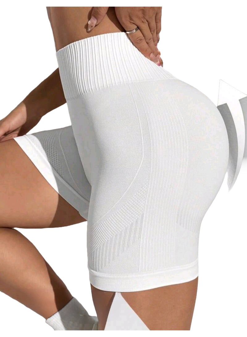 Sweet Cathy Biker Shorts Seamless High Waist Scrunch Butt Sports Tummy Control Butt Lift Stretchable Tights Waist Compression Fitness Gym for Women - Image 3