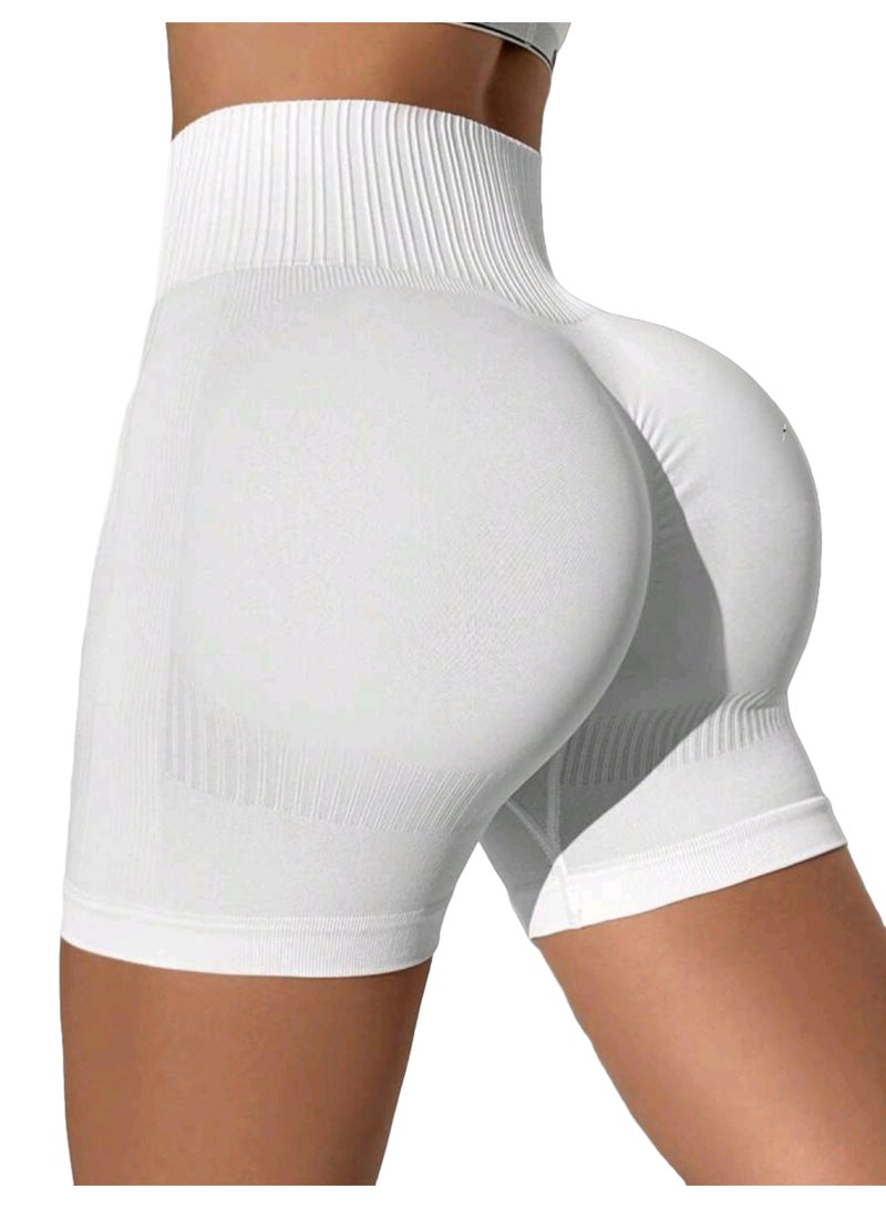 Sweet Cathy Biker Shorts Seamless High Waist Scrunch Butt Sports Tummy Control Butt Lift Stretchable Tights Waist Compression Fitness Gym for Women - Image 1