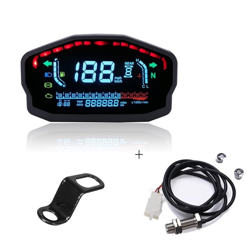 demulax عداد سرعة LCD عالمي من DEMULAX للدراجات النارية - Image 1