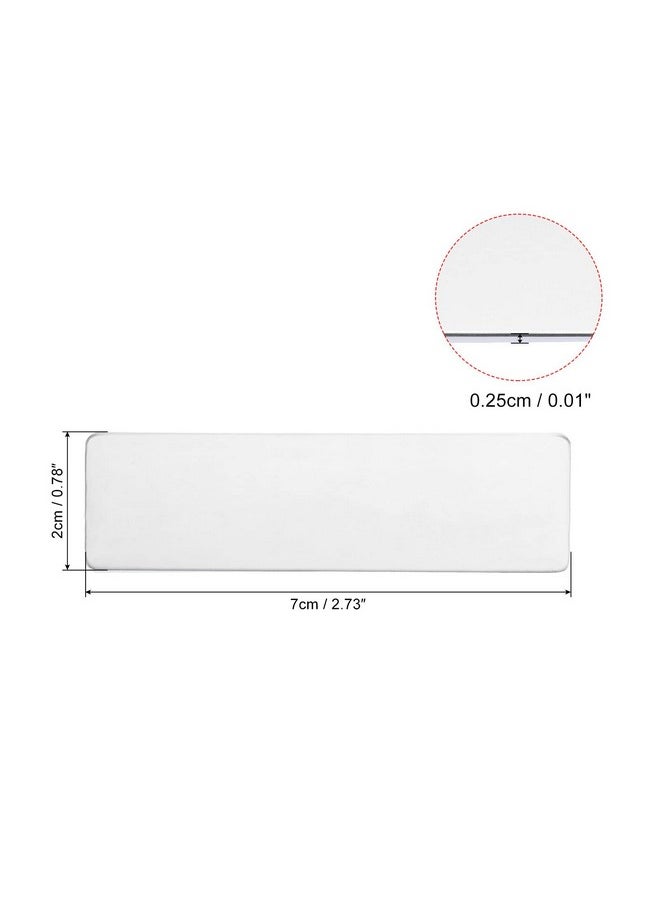 PATIKIL - 2.73 X 0.78Inch Engraved Badge Blanks5Pcs Metal Name Tags Kit Round Corners With Pin Label Name Badge Custom Name Tag For Officebusinessmirror Silver Tone - Image 1