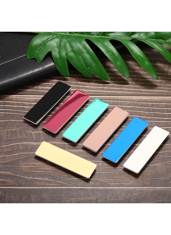 PATIKIL - 2.73 X 0.78Inch Engraved Badge Blanks5Pcs Metal Name Tags Kit Round Corners With Pin Label Name Badge Custom Name Tag For Officebusinessmirror Silver Tone - Image 1
