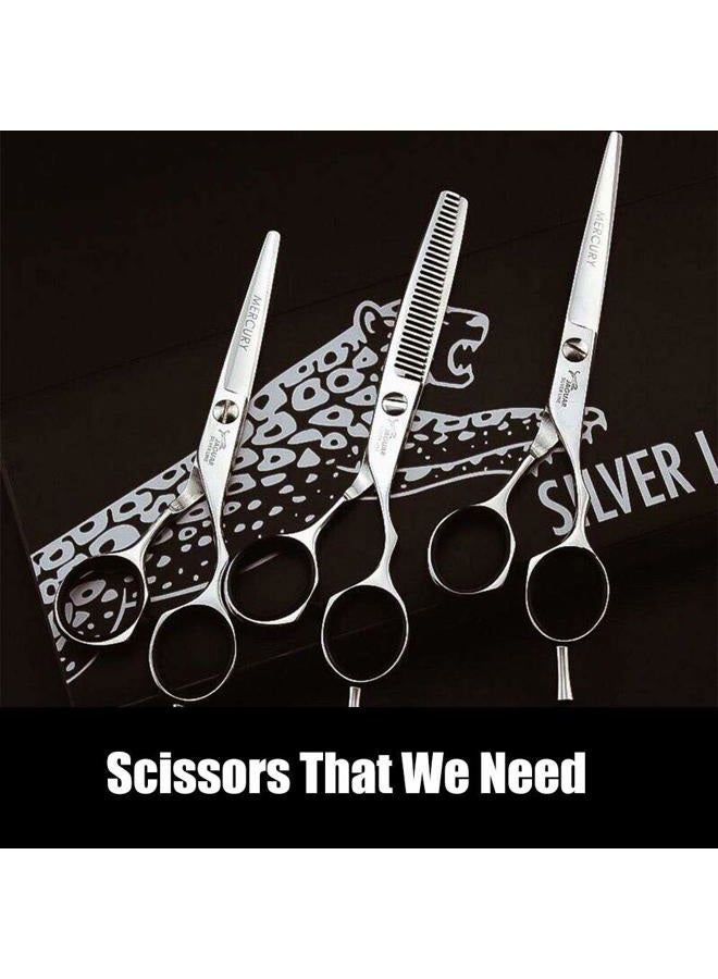 JAGUAR مقصات جاكوار وايت لاين سيلفر آيس 5.5 بوصة احترافية، مريحة، مصنوعة من الفولاذ لقص الشعر وتقليم الشعر لمصففي الصالونات، خبراء التجميل، مصففي الشعر والحلاقين، صنع في ألمانيا - Image 5